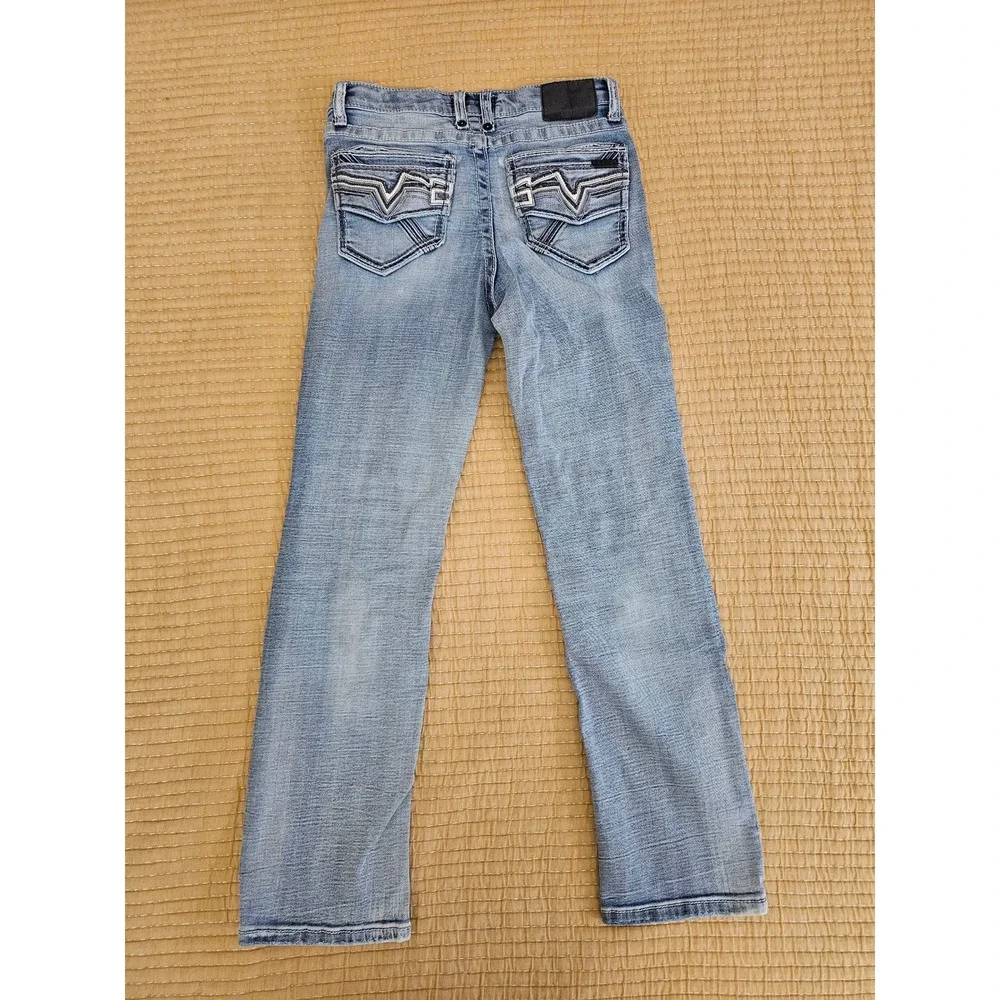 Salvage Supply Co Buckle Boys Mayhem‎ Straight Distressed Jeans Streetwear 16R